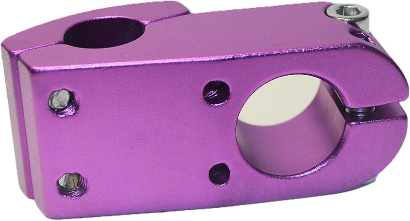 Libereco Aluminum Alloy BMX Stem: Fits 22.2mm Handlebar & 28.6mm Fork: Lightweight High-Strength Freestyle Stem (Purple (Matte Surface), 22.2x28.6x45) - Image 3